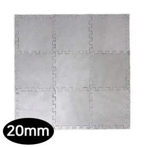 홈트레이닝 32x32cm 그레이 운동매트 9개 퍼즐 20mm