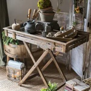 가드닝 테이블 원예 가드닝테이블 흙갈이 틈새 꽃집 원목