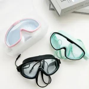 [콩심팥심]김서림 방지 와이드물안경 고글물안경+귀마개 일체형 수경