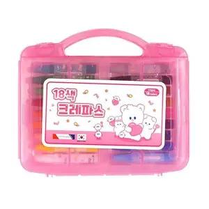 핑크 18색 크레파스