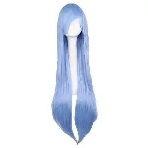 하늘색 가발 긴머리