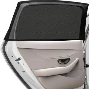 자동차 후면 창문 그늘막 2팩 통기성 메시 가림막 캠핑용 선 96 적합 햇빛 눈부심 차단 자외선 개인정보
