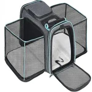 페센 확장형 반려견 및 반려동물 캐리어 항공사 승인 소프트 펫 통기성 접이식 디자인 소형견 고양이 토끼