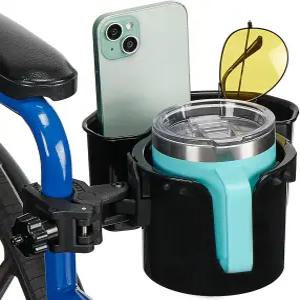 조이투투스 휠체어 컵 홀더 6.4인치 대형 보관함이 있는 2-in-1 워커 손잡이가 병용 음료 롤레이터 유모차