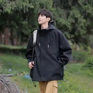 호크아이 남자 봄 가을 데일리룩 트렌치코트 등산복 아웃도어 바람막이 야상사파리 삼방 점퍼 KUK3