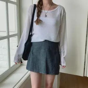 [옷자락]여자 유넥 썸머 루즈핏 시스루 니트