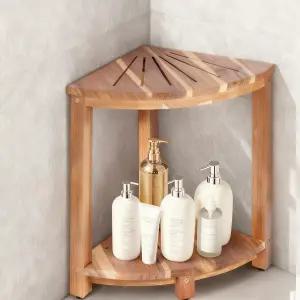 수납 선반이 있는 욕실 코너 샤워 스툴 발 미끄럼 방지 조절 가능한 배수구 면도 다리용 공간 절약형 벤치