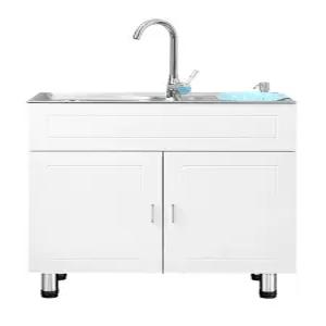 소형 개수대 씽크피아 세탁실 간이싱크대 베란다 빨래 하부장 워시싱크