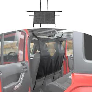 랭글러 뒷좌석 칸막이 네트 메시용 RT-TCZ 지프 JK JL 글래디에이터 JT 카고 블랙용 펫독 배리어