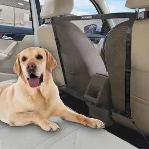 록필티 유니버설 도그 카 네트 배리어 - 튼튼한 메쉬 쉬운 설치 통기성 설계 청소하기 쉽고 유연한 번지