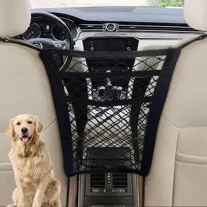 CEMZENFIX 유니버설 도그 카 네트 배리어 - 견고한 메쉬 쉬운 설치 통기성 설계 청소하기 쉽고 유연한 번지