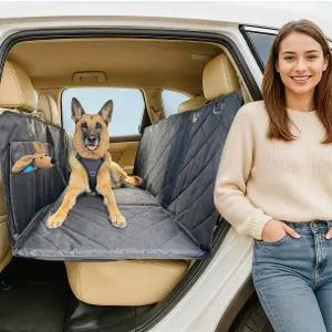 뒷좌석 하드 바텀용 애펫스플래닛 반려견 카시트 커버 - 방수 익스텐더 자동차 트럭 SUV용 반려동물 해먹