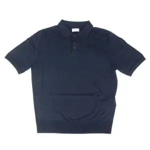 [몽클레르] 남성 실크 린넨 로고 패치 반팔 티셔츠 네이비 155022113