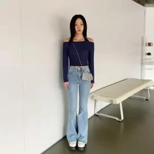 [옷자락]여자 홀터넥 골지 오프숄더 티셔츠