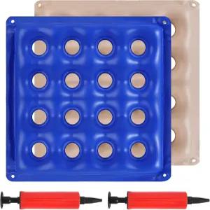 2팩 팽창식 시트 쿠션 압력 와플 장시간 앉아 있을 때 이상적이며 사무용 의자 카시트 휠체어 2 에어 펌프