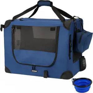 소형 중형견을 위한 프루타펫 대형 고양이 운반함 24 x16.5 휴대용 개 상자 접이식 여행용 애완동물 그릇