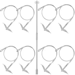 리시우진 36인치 접지 앵커 2000파운드 고정 용량 창고 키트 드라이빙 로드 후크 포함 온실 카포트 가제보