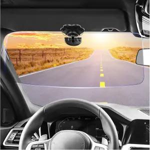 업그레이드된 자동차용 편광 선바이저 귀여운 고양이 발톱 클립이 있는 안티 글레어 HD 익스텐더 180 조절