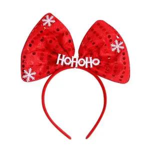 [골드스마일]산타 홈파품 용품 리본 크리스마스머리띠 산타머리띠