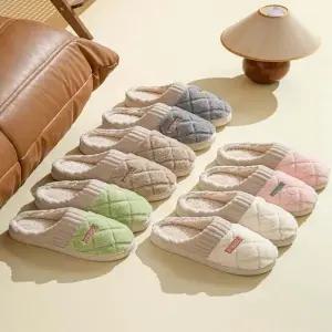 인기상품 남녀공용 5컬러 겨울 논슬립 따뜻한 플리스 털실내화 [WFKXKJZ_260414]