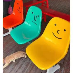 웨이팅 의자 야외벤치 플라스틱 버스정류장 공원 체어 3인용