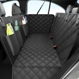 뒷좌석용 엘라우타 도그 카시트 커버 100 방수 스크래치 방지 미끄럼 시트 자동차 트럭 및 SUV용 600D 헤비