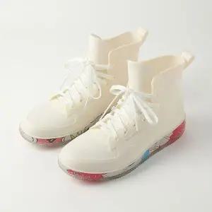 여성용 하이탑 운동화 레인부츠 245mm 화이트 장화 WFLOU2E