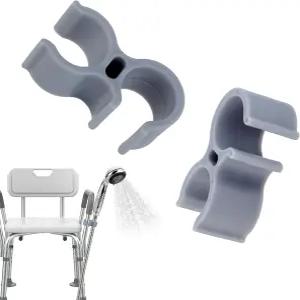 샤워 의자용 헤드 홀더 2개 목욕 브래킷 부착 범용 핸드 호스 클립 욕조 이송 벤치 보조 용품 노인 장애인