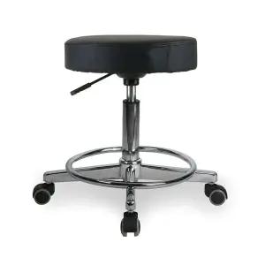 D41 진료의자 블랙 진찰상담용 의자 제도 화실 환의자 원형 회전 빵의자 보조 그림