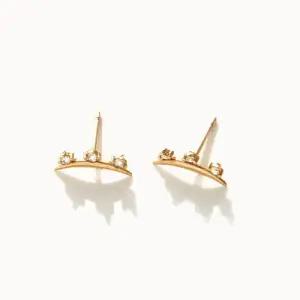 [제이로렌]제이로렌 11G0102 반짝 눈썹 모양 14k 큐빅 귀걸이