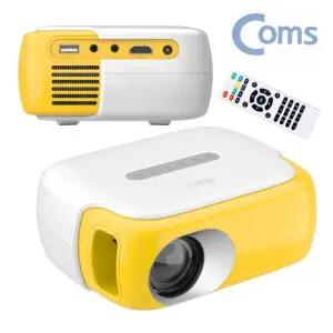 COMS 미니 LED 빔프로젝터 영사기 리모컨 홈시어터영상 장비 기기
