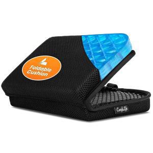 컴피라이프 에르고젤 좌석 휴대용 편안함 접이식 여행 컴팩트 비행기 U2013 쿠션