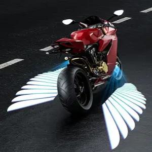 오토바이 날개 천사 조명 레이저 자동차 충돌 장식 거리 2 환영 LED 프로젝션 전기 방지