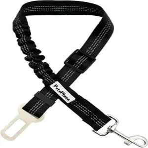 PETSPLAZA 개 안전벨트 차량용 나일론 애완동물 접이식 자동차 하네스 조절식 헤비 듀티 및 엘라스틱 블랙