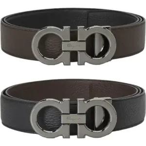 MUST IT_ 0689134 간치니 양면 남성벨트 689134 679710 블랙 브라운 프리컷팅)