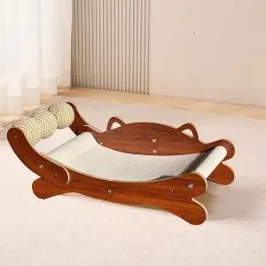 교체용 긁힘 펠트가 있는 FUNACAY 고양이 패드 위한 대형 침대 해먹 라운지 가구 보호 선물 카라멜