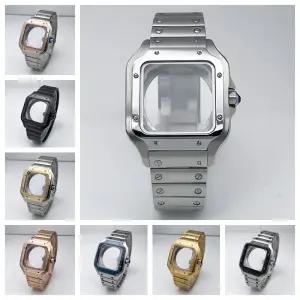 38mm 산토 케이스 사각 스테인리스 스틸 세이코 액세서리 NH36 NH35 무브먼트 시계 케이스