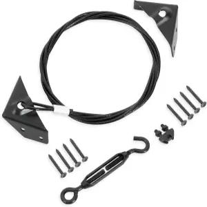 JIAHOO 나무 울타리용 처짐 방지 게이트 키트 텐셔너 케이블 지지 문용 스틸 펜스 도어 수리 프레임