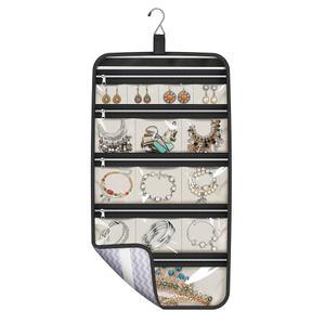 MISSLO 걸이식 주얼리 여행용 오거나이저 지퍼 접이식 포켓 여행 케이스 14개의 보관