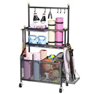 소도구 철제 랙 헬스 덤벨 보관함 정리함 홈트 용품 필라테스 폼롤러 요가매트 운동기구 밴드