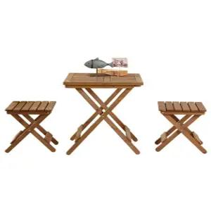 접이식 나무 테이블 의자 원목 플라스틱 정원 세트