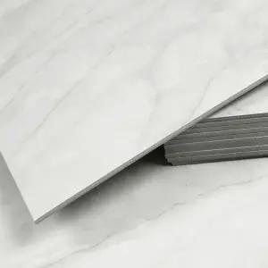 점착식데코타일 3T 유광 마블크림화이트 1박스실내인테리어 주방및보수 바닥 형타일 베란다시공 사무공간