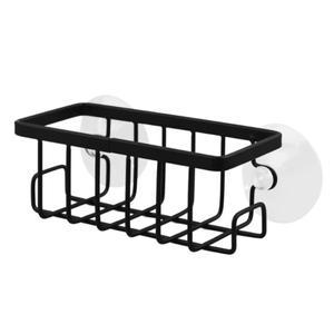 후크 배수 내구성 비누와 홈 블랙 주방 스크러버 스폰지 홀더 중공 흡입 컵 캐디 주최자