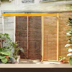 우드 휀스 가림막 난간 울타리 펜스 방부목 원목 파티션 담벼락 화단 야외 접이식