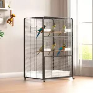 대형새장 앵무새 케이지 철장 앵무새장 사육장 이동식 횃대 새장 대형