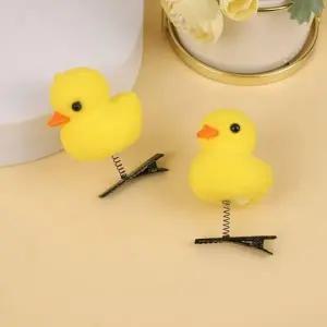( )오리 집게핀 미니 헤어핀 포인트 머리핀 데일리 귀여운 헤어 액세서리_24995349