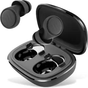 수면 소음 제거용 이어 플러그 - 35dB 재사용 가능한 7개의 이어팁 및 휴대용 케이스 유연한 청력 보호