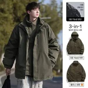 남성 봄가을 등산복 바람막이 점퍼 아웃도어 야상사파리 OP3