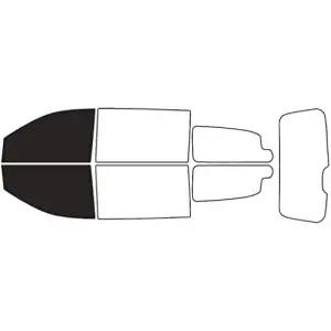 2008-2020 닷지 그랜드 카라반과 호환되는 비닐 윈도우 틴트 키트 - 블랙 20 싱글 플레이 노 버블 필름