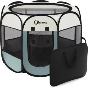 시디히트 개 고양이 놀이펜 작은 상자 텐트 케이지 야외용 강아지 애완동물 개/고양이/토끼를 위한 휴대용